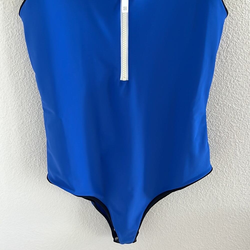 NWT Rag & Bone Zip One Piece Swimsuit Cobalt Blue W294T14JK Medium - Picture 6 of 12